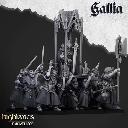 Gallia Grail Pilgrims with Reliquae - Highlands Miniatures - Breton Proxies