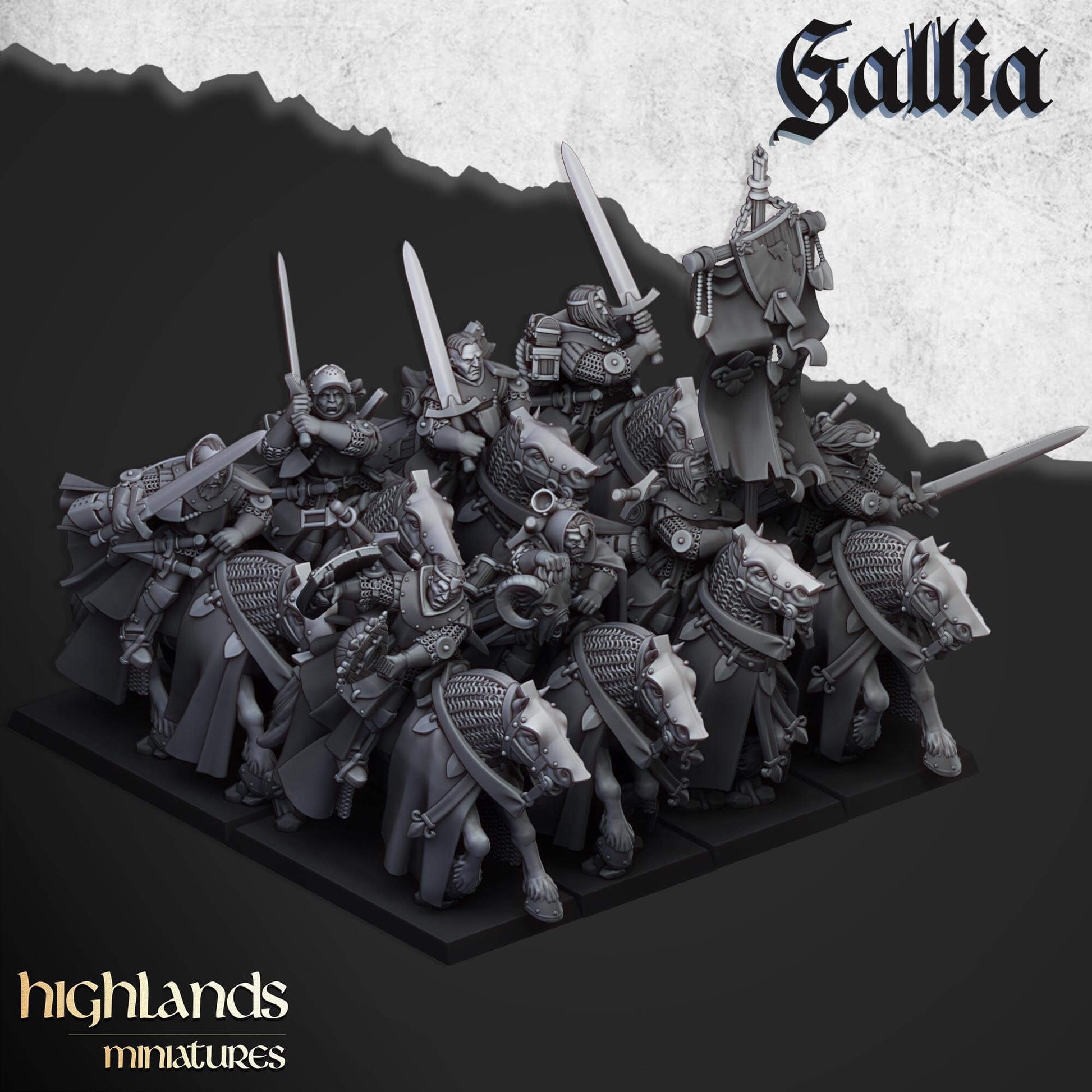 Gallia Questing Knights - Highlands Miniatures - Breton Proxies