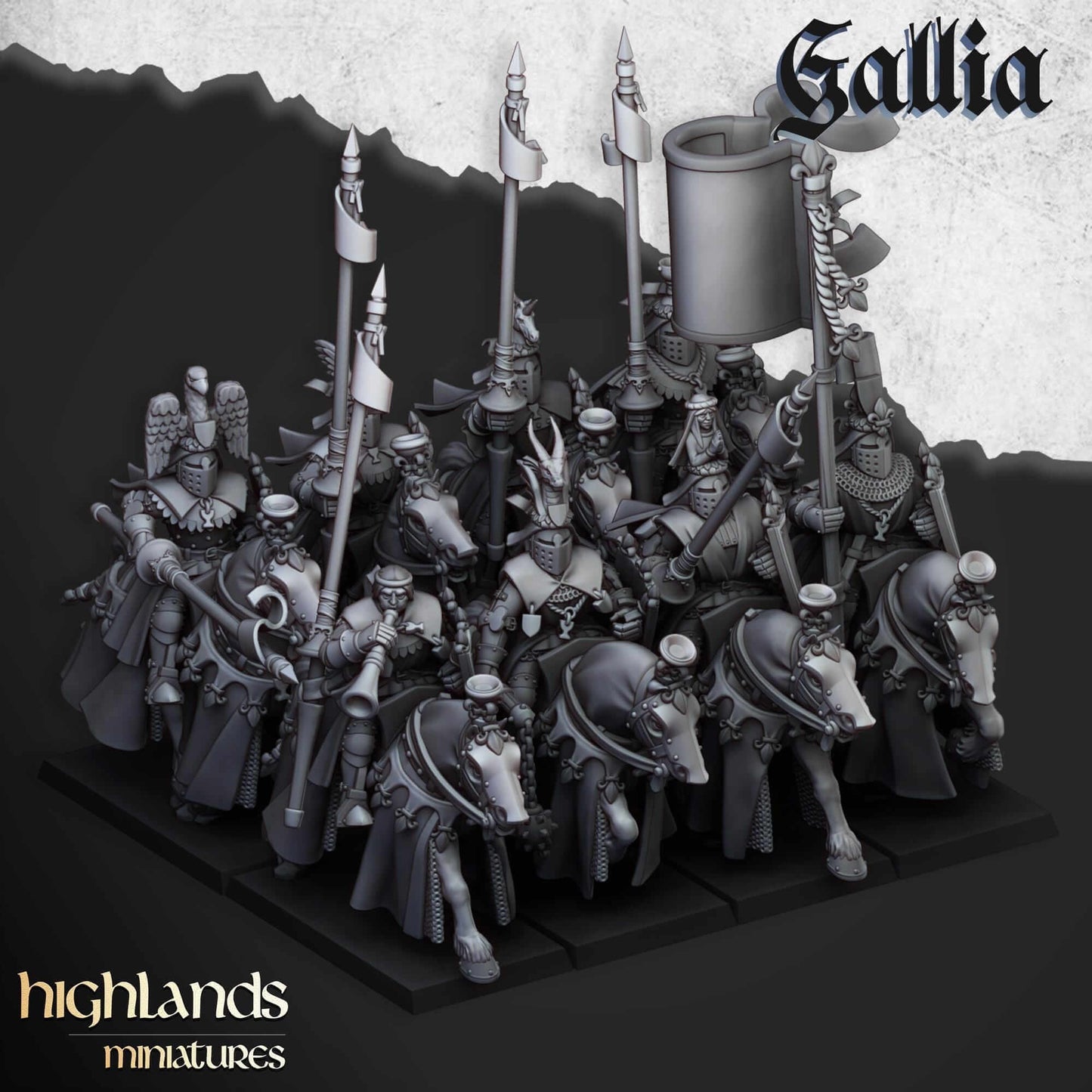 Gallia Royal Knights - Highlands Miniatures - Breton Proxies