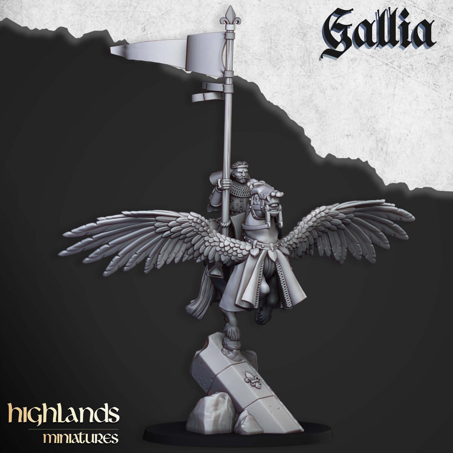Gallia Pegasus Knights - Highlands Miniatures - Breton Proxies