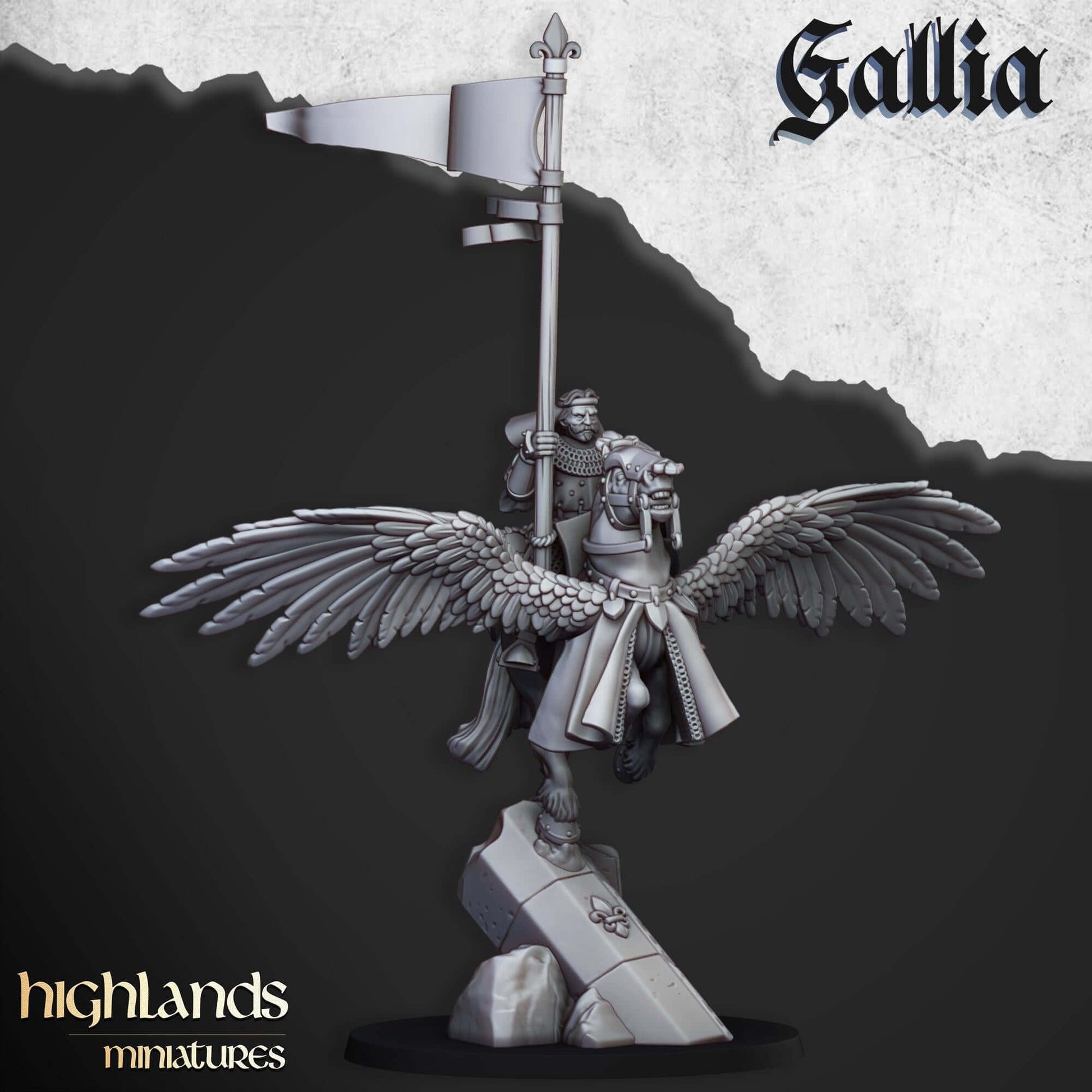 Gallia Pegasus Knights - Highlands Miniatures - Breton Proxies