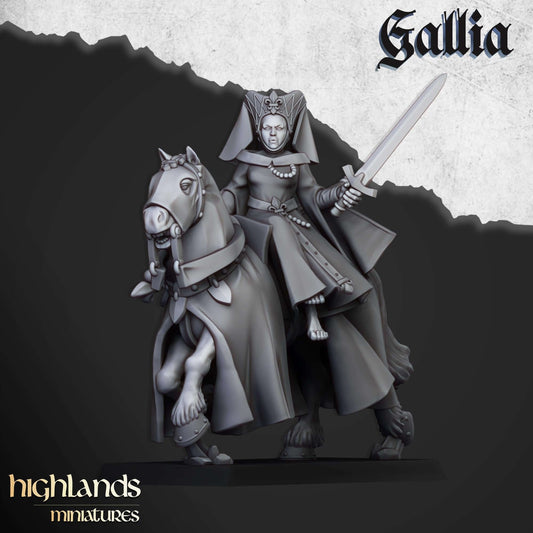 Gallia Damsel on Horse - Highlands Miniatures