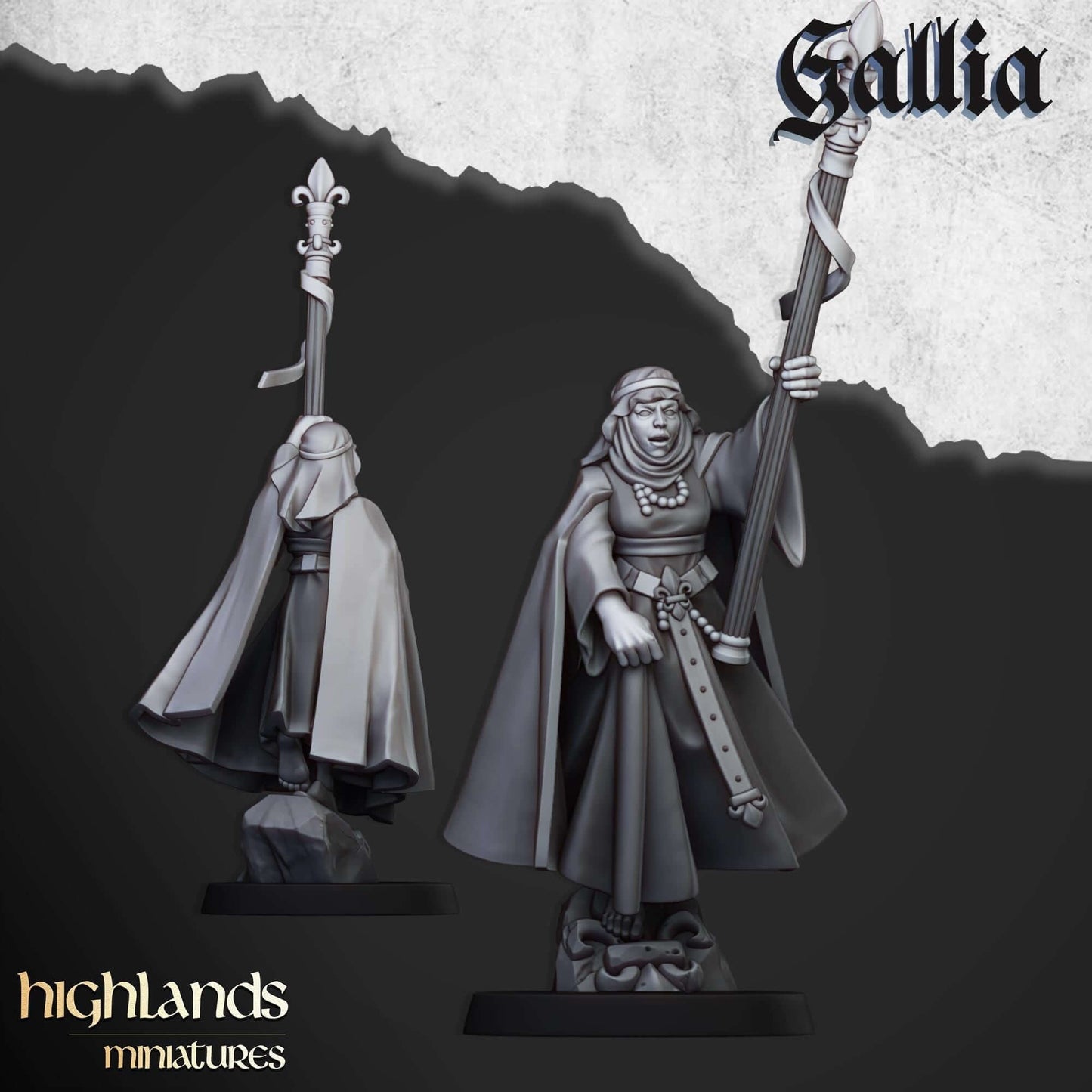 Gallia Damsel on Foot - Highlands Miniatures