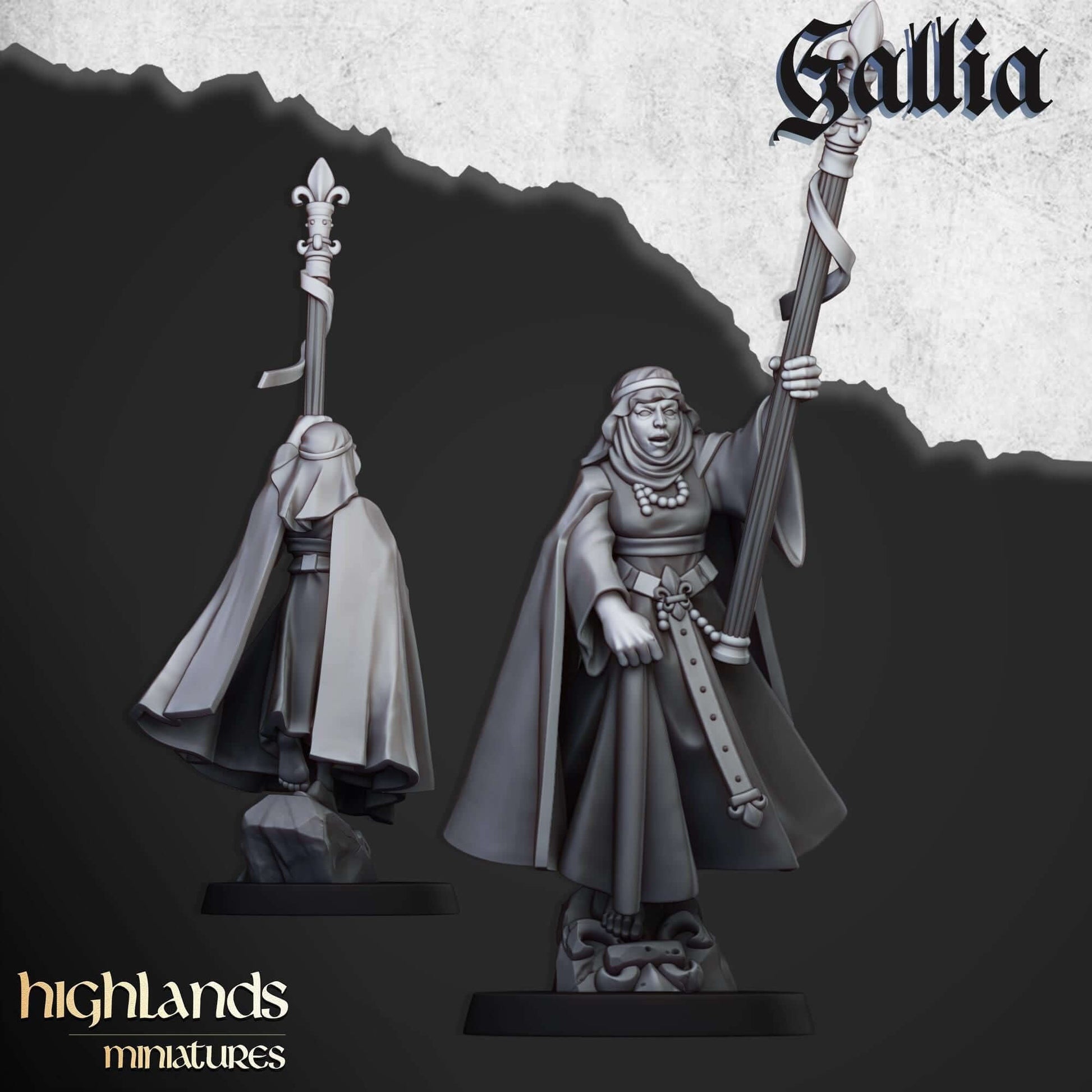 Gallia Damsel on Foot - Highlands Miniatures