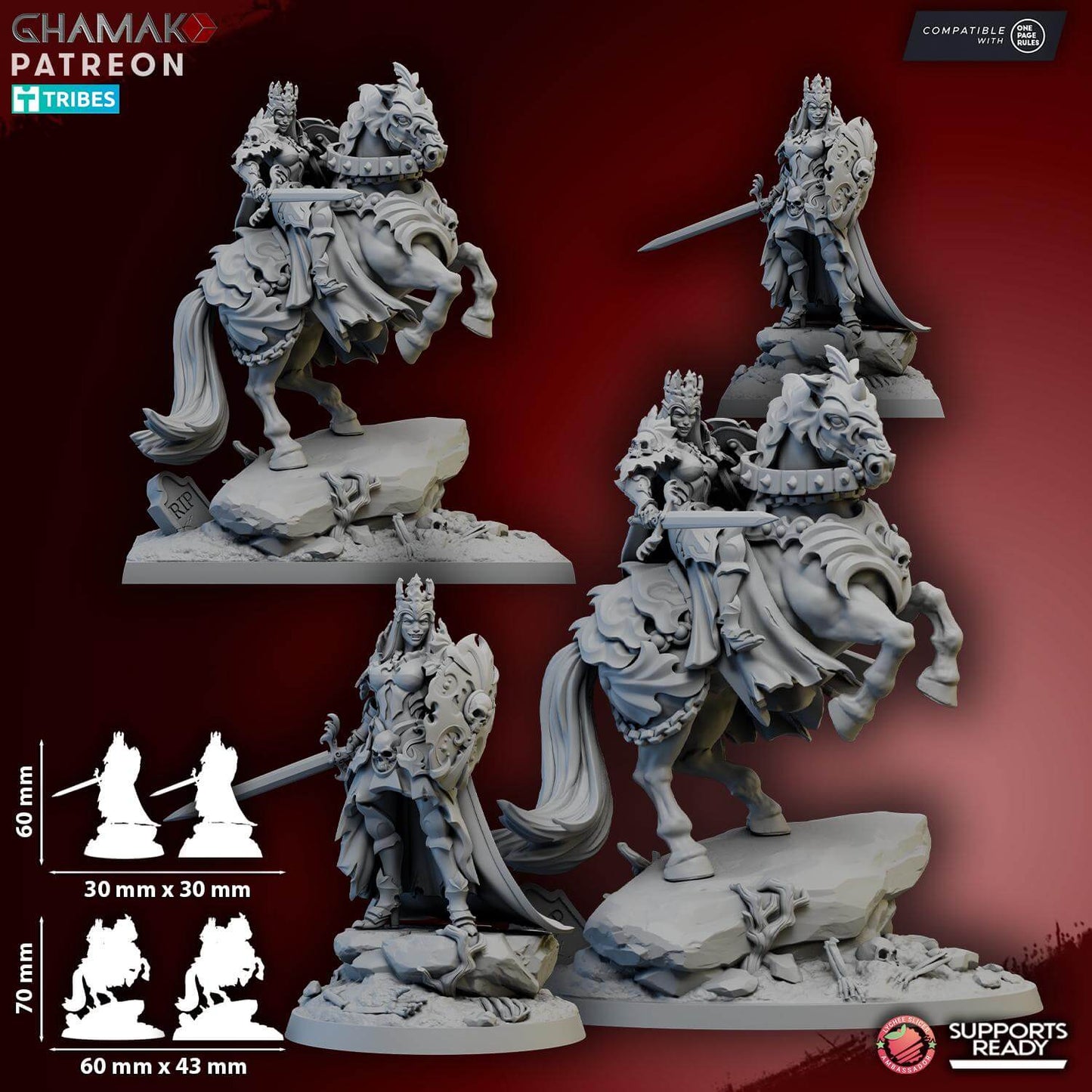 Dragomira Krovna The Crimson Countess - Vampiric Lords - Miniatures by Ghamak
