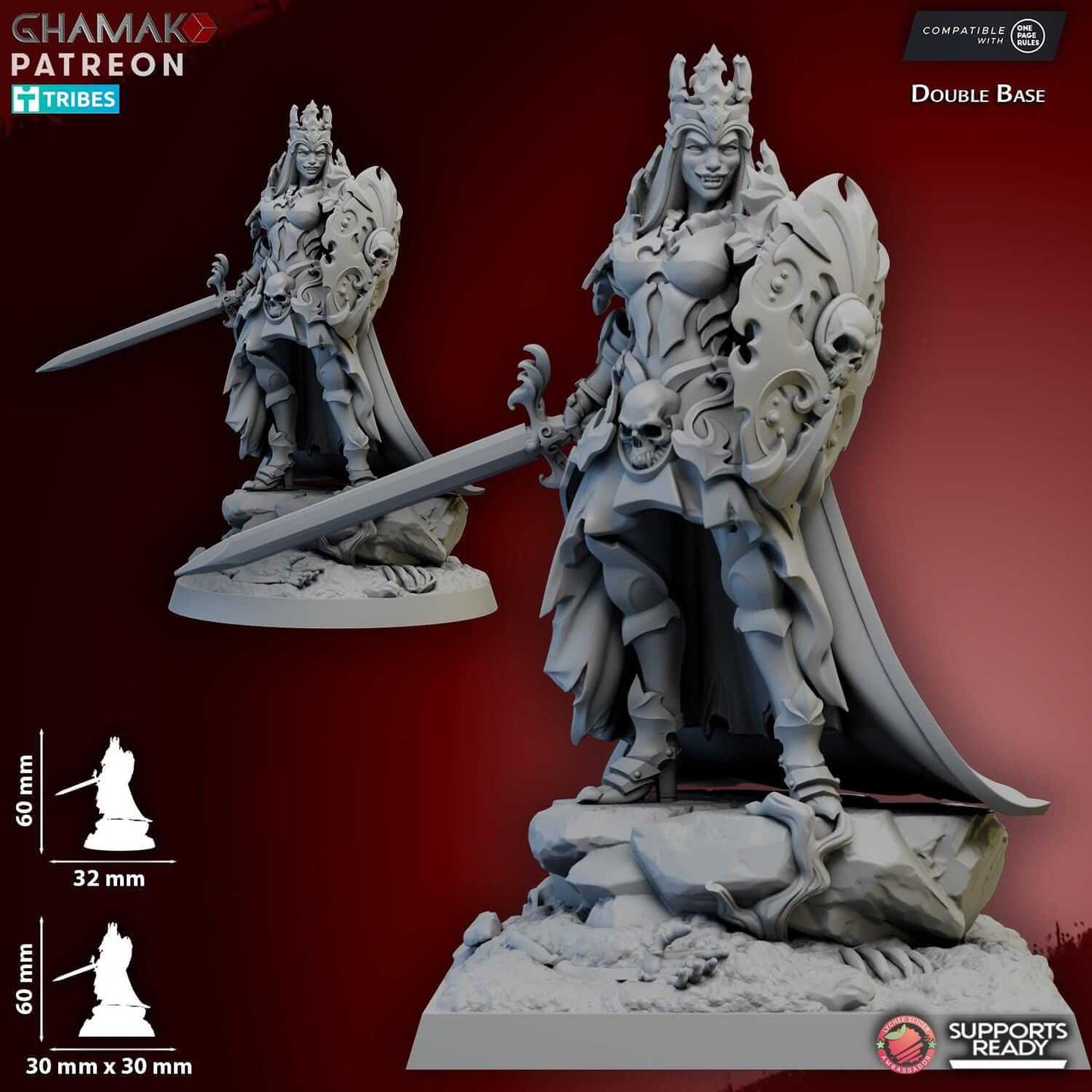 Dragomira Krovna The Crimson Countess - Vampiric Lords - Miniatures by Ghamak