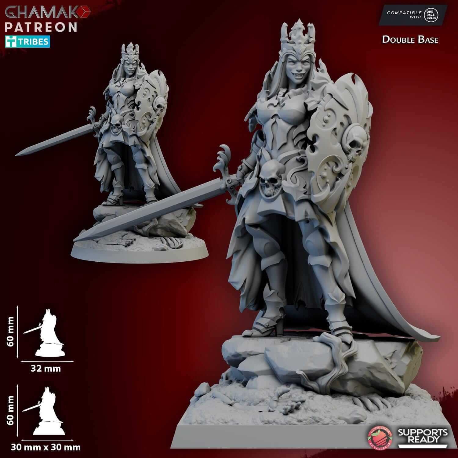 Dragomira Krovna The Crimson Countess - Vampiric Lords - Miniatures by Ghamak