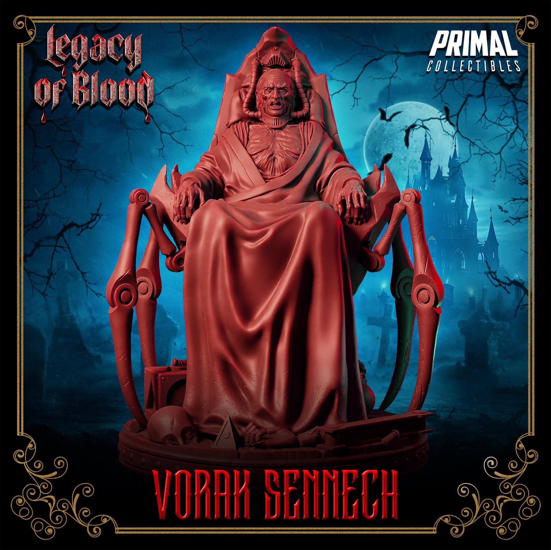 Vorak Sennech - Legacy of Blood 3D Printed Resin RPG/Tabletop/Boardgames Miniature Primal Collectibles