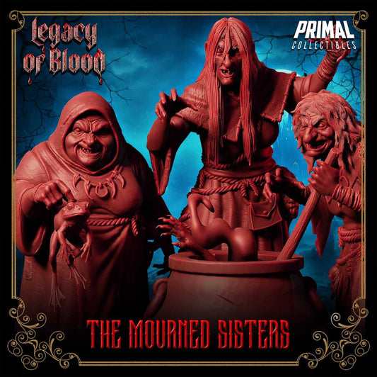 The Mourned Sisters - Legacy of Blood 3D Printed Resin RPG/Tabletop/Boardgames Miniature Primal Collectibles