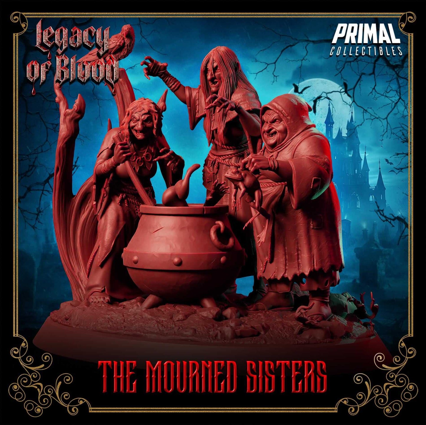 The Mourned Sisters - Legacy of Blood 3D Printed Resin RPG/Tabletop/Boardgames Miniature Primal Collectibles