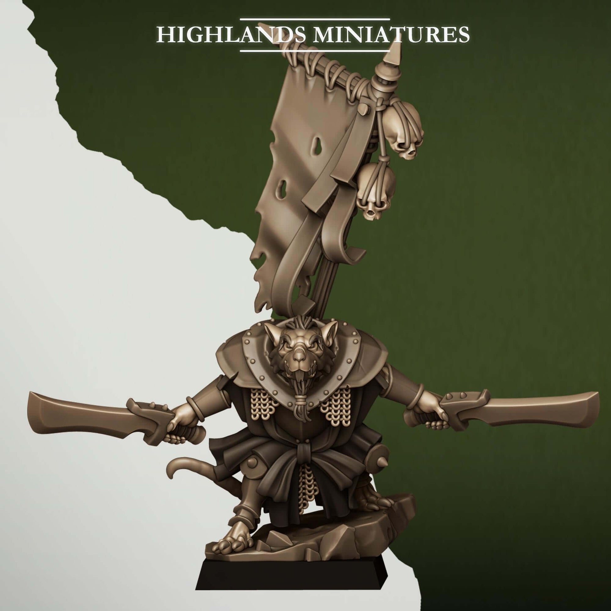 Sewer Vermin Warlord - Highlands Miniatures