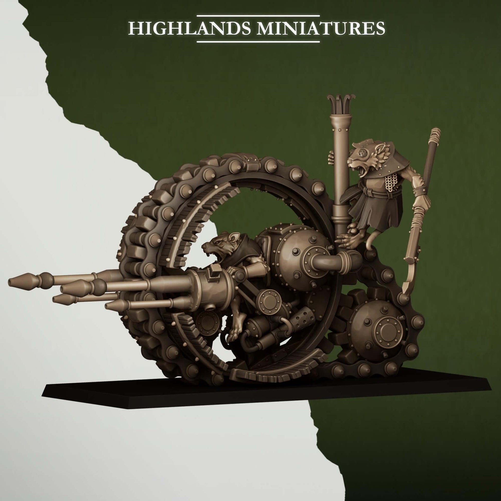 Sewer Vermin Wheeled Engine - Highlands Miniatures