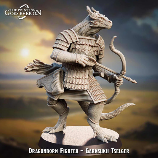 Dragonborn Fighter Garnsukh Tselger - Purple Trail - The Printing Goes Ever On
