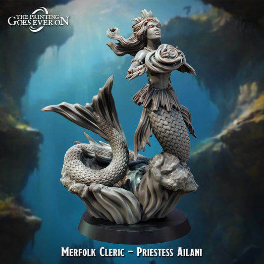 Merfolk Cleric Priestess Ailani - Tides of Terror - The Printing Goes Ever On