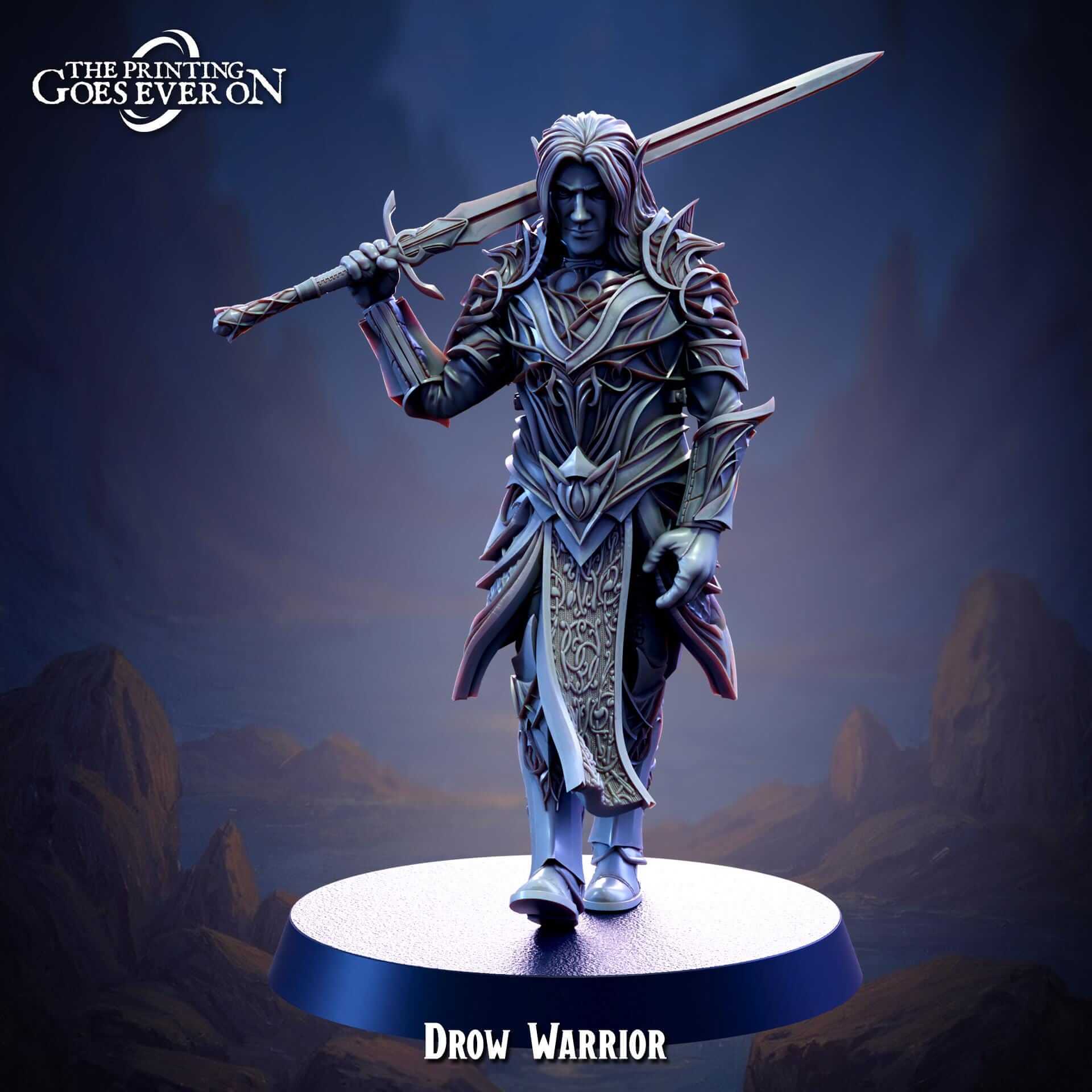 Drow Warrior - Tyranny of Bliss - The Printing Goes Ever On