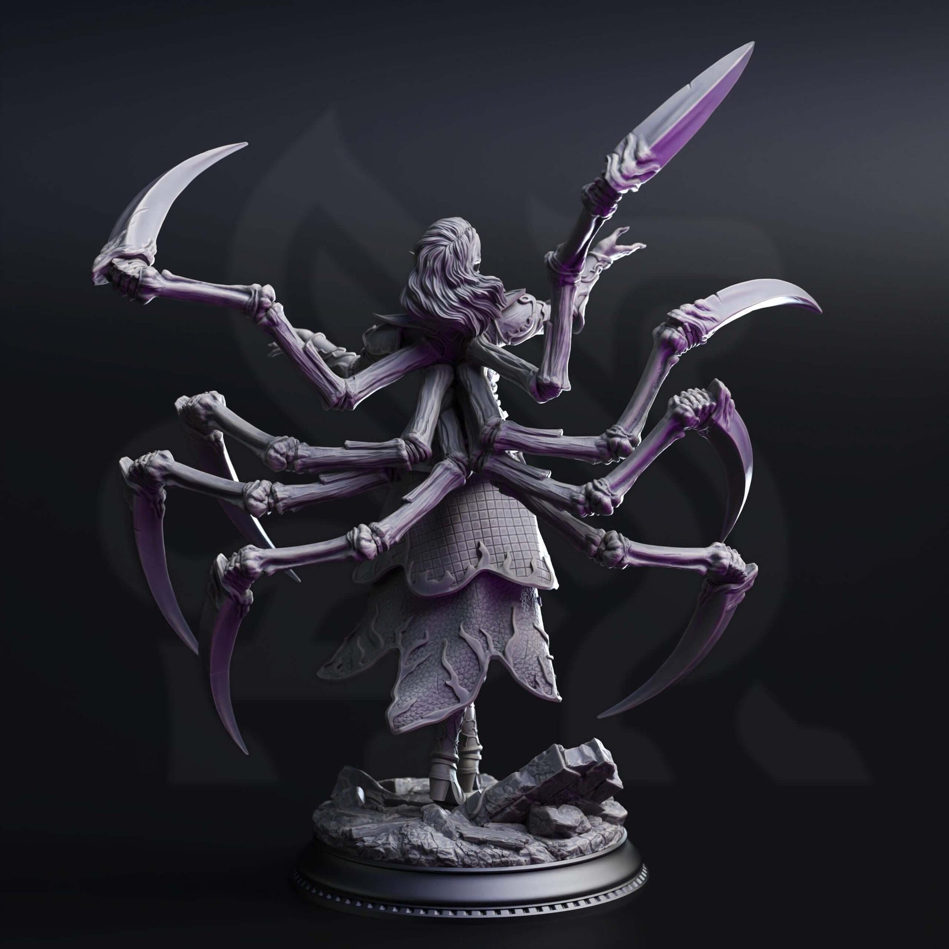 Ascended Spider Sorceress - Dirthana of the Void's Embrace - 3D Printed Resin RPG/Tabletop/Boardgames Miniature DM Stash