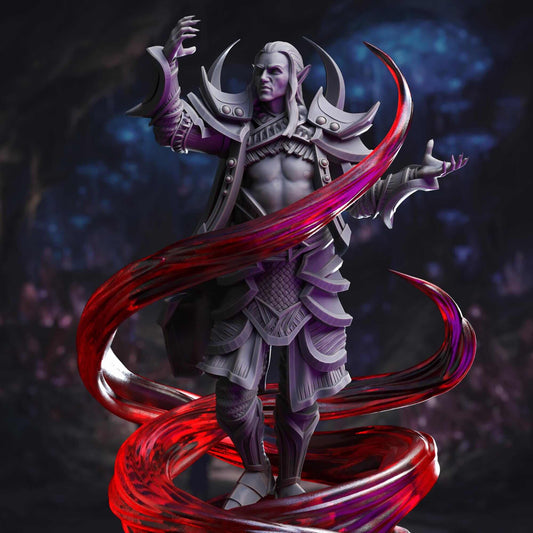 Drow Lunar Sorcerer - Ilvos Drak'thin - 3D Printed Resin RPG/Tabletop/Boardgames Miniature DM Stash