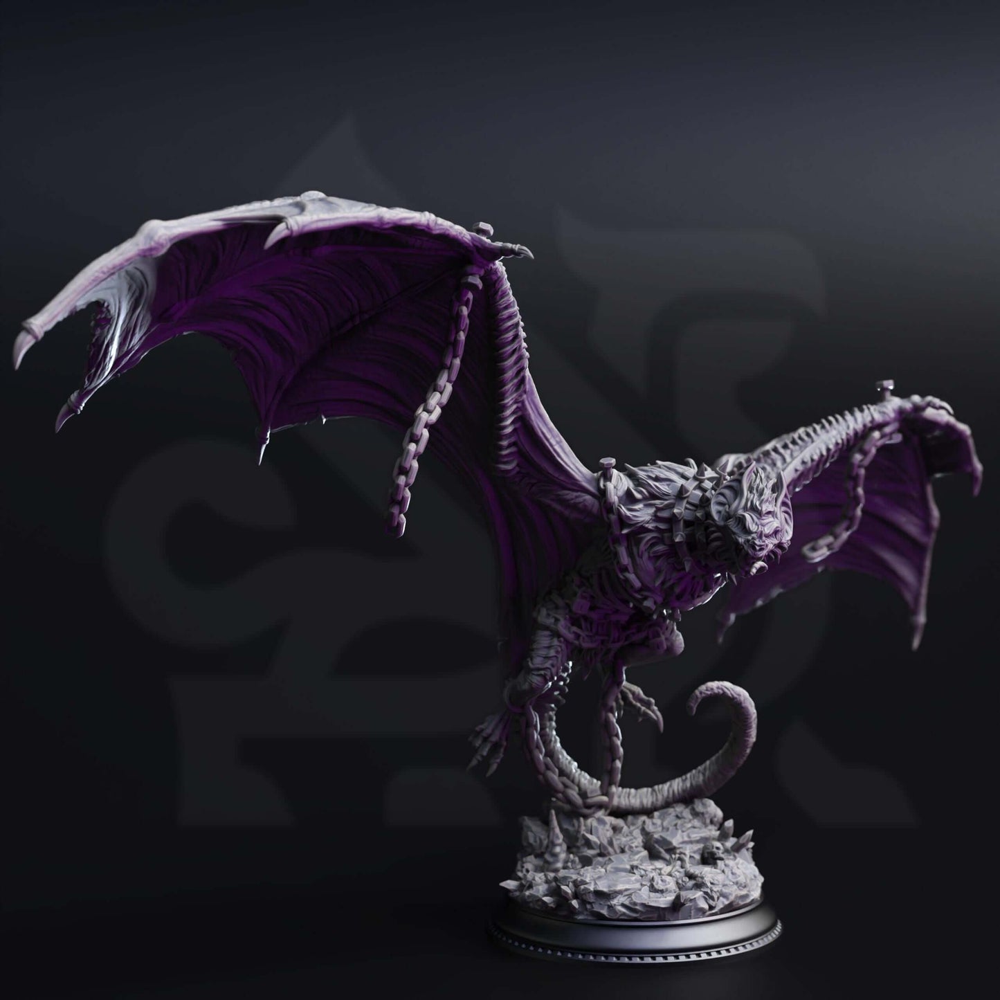 Bridled Giant Bat - Sonari - 3D Printed Resin RPG/Tabletop/Boardgames Miniature DM Stash