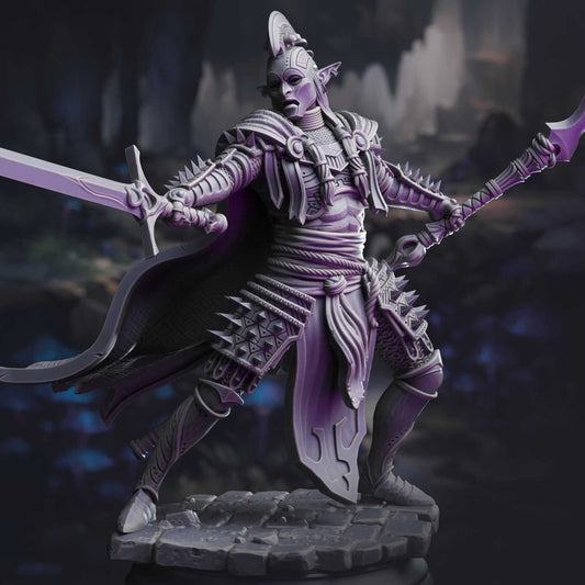 Elite Drow House Guard - The Ordained - 3D Printed Resin RPG/Tabletop/Boardgames Miniature DM Stash