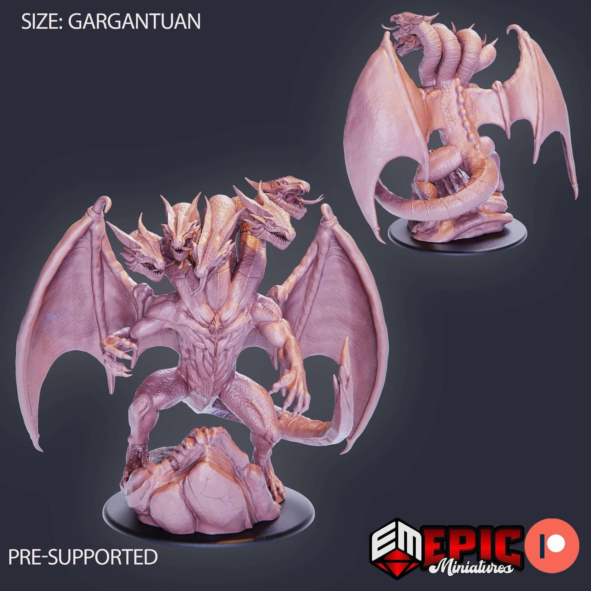 Five Headed Dragon - Tiamat - Secret Minds - D&D Epic Miniatures   and Dragons