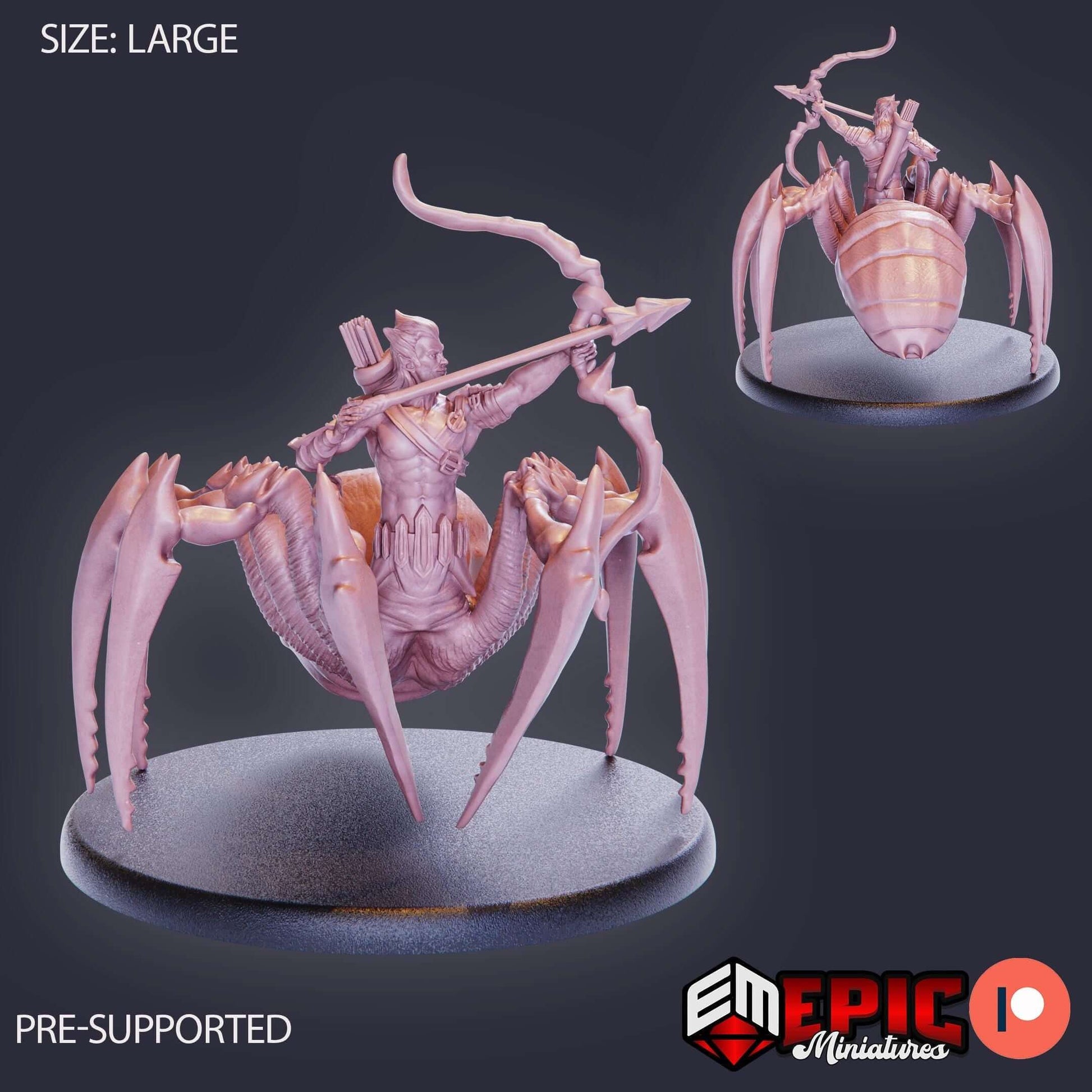 Dark Elf Driders - Secret Minds - D&D Epic Miniatures   and Dragons