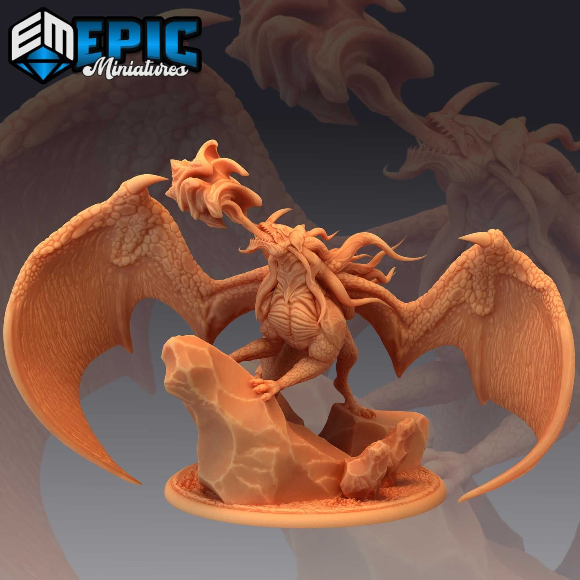 Nebula Dragon - Secret Minds - D&D Epic Miniatures   and Dragons
