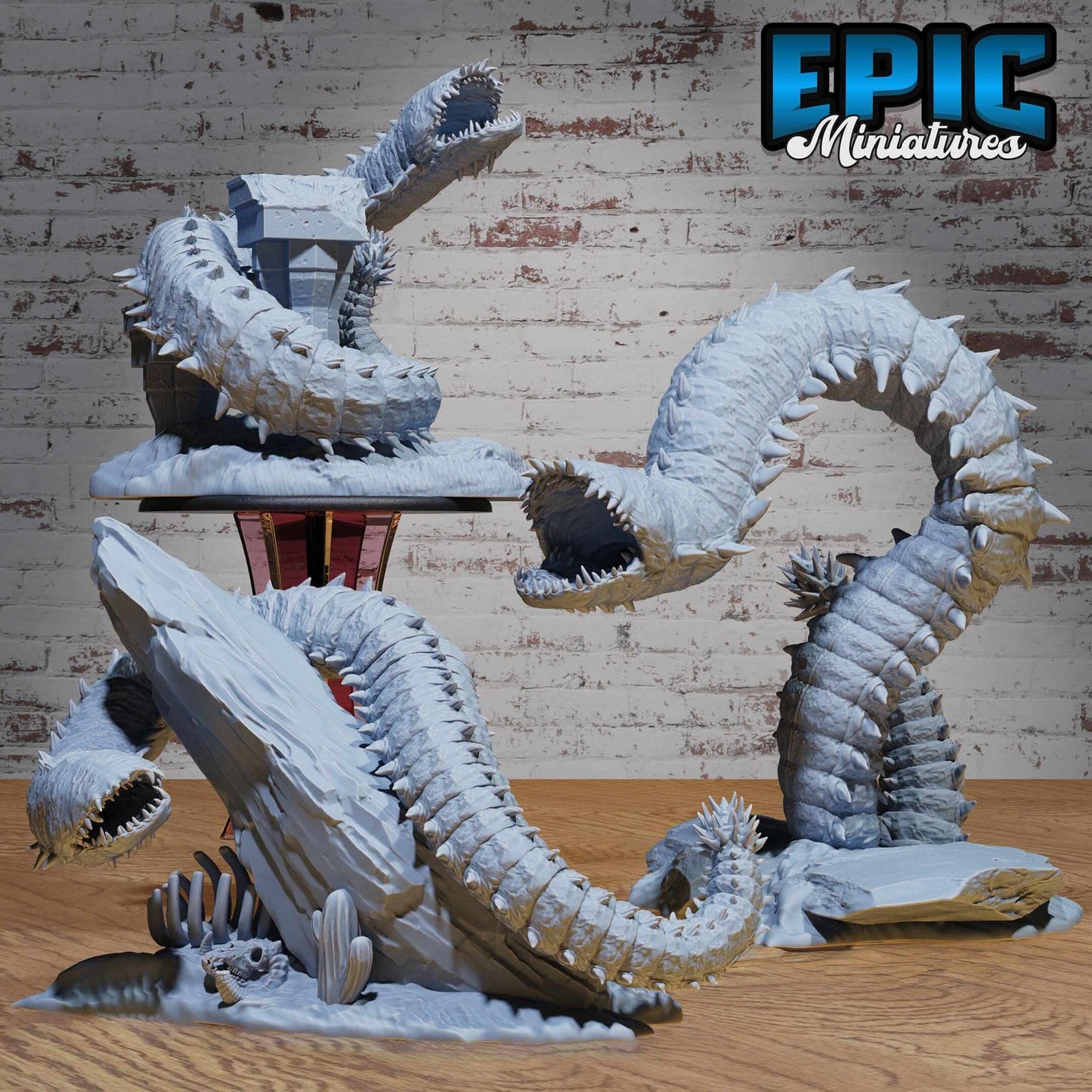 Purple Worm - Secret Minds - D&D Epic Miniatures   and Dragons