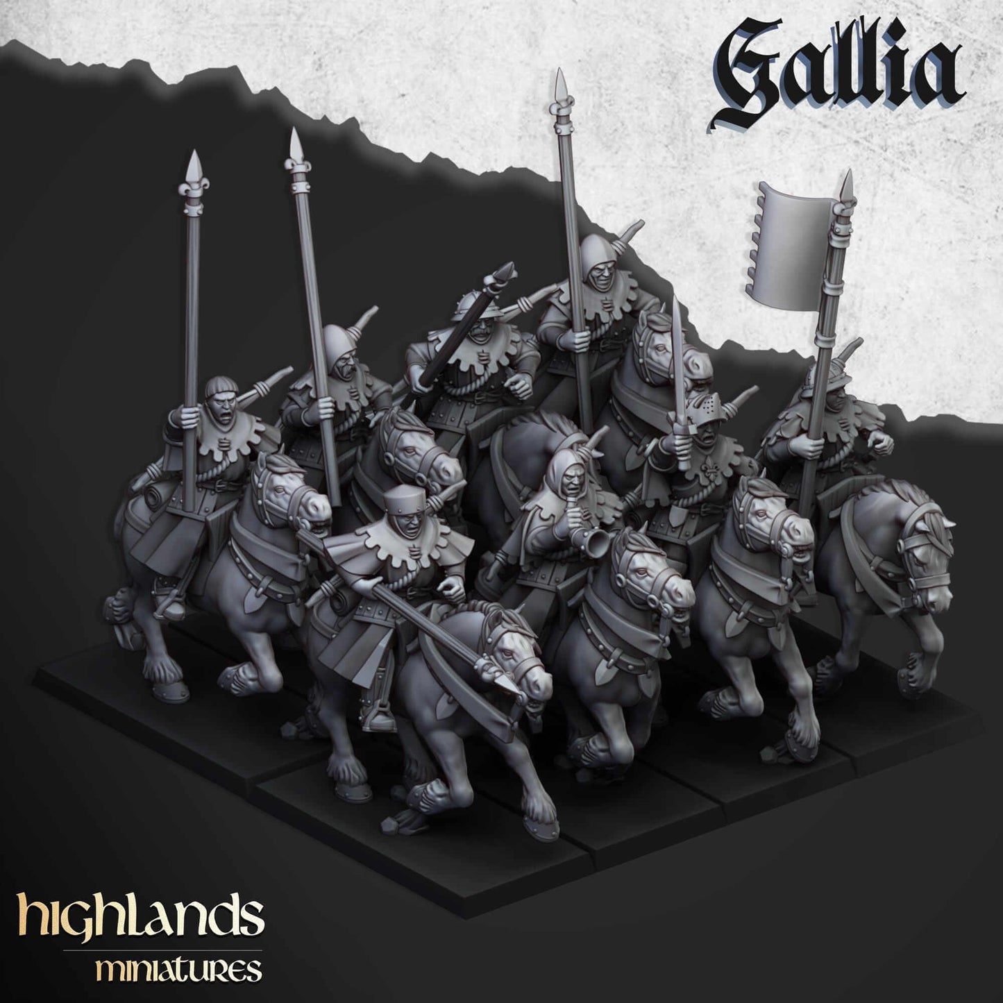 Gallia Mounted Yeomen - Highlands Miniatures - Breton Proxies