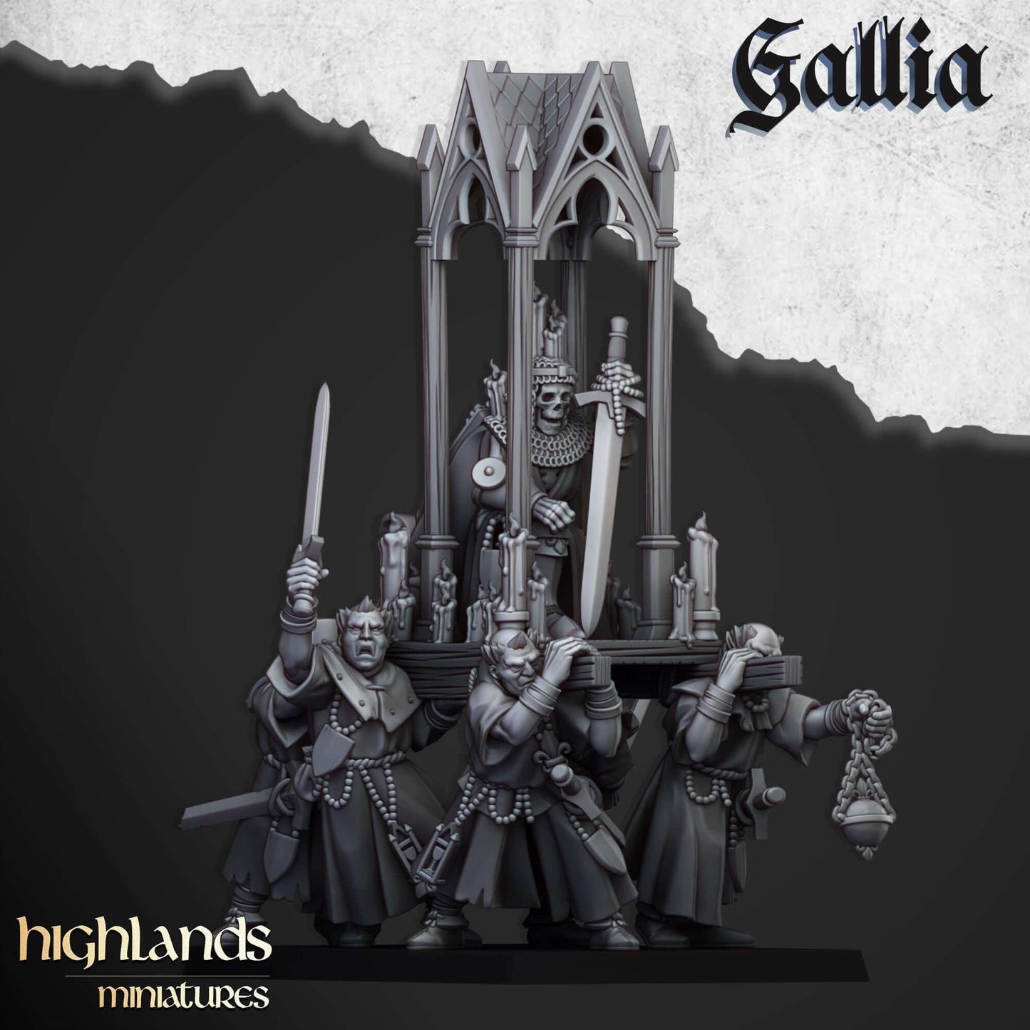 Gallia Grail Pilgrims with Reliquae - Highlands Miniatures - Breton Proxies
