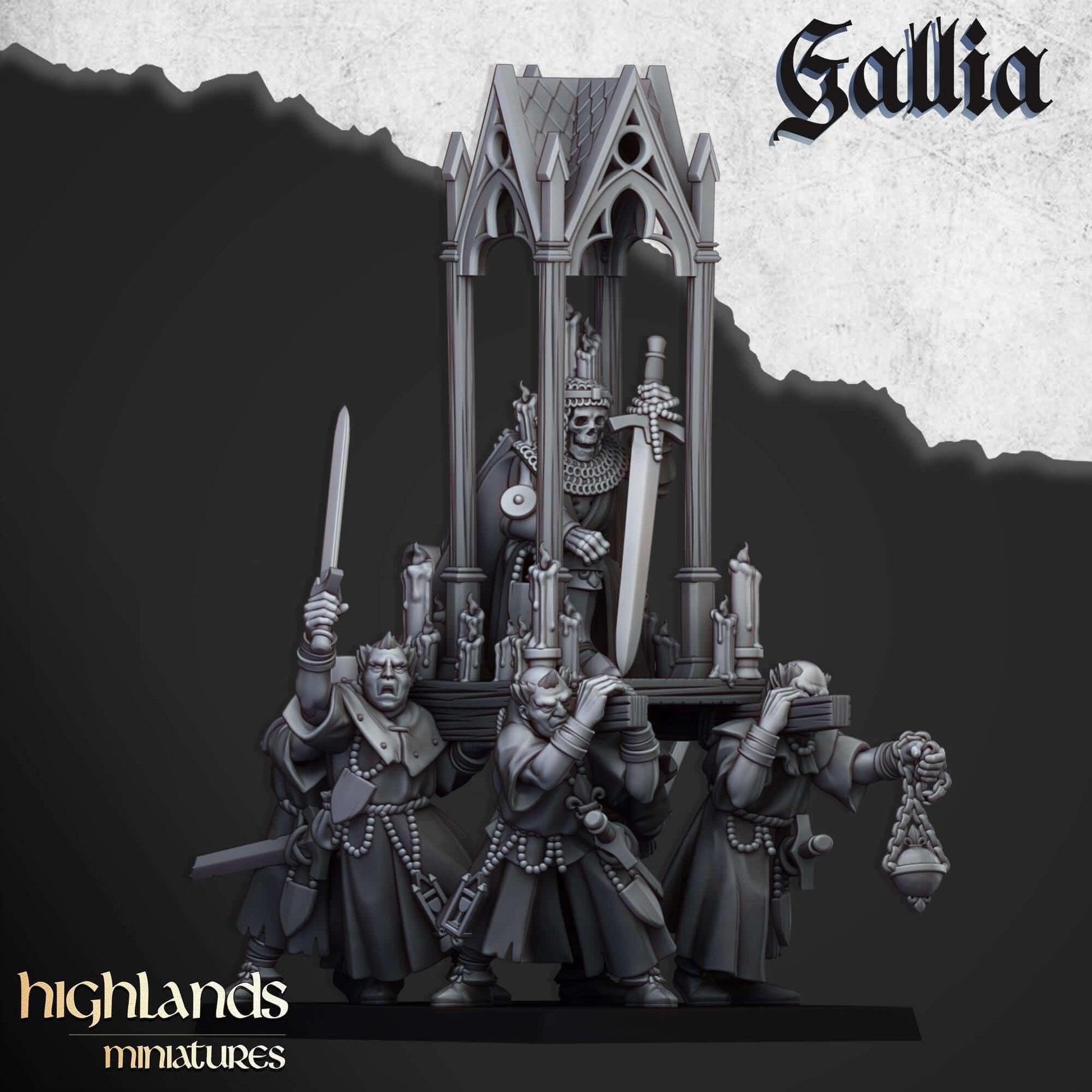 Gallia Grail Pilgrims with Reliquae - Highlands Miniatures - Breton Proxies
