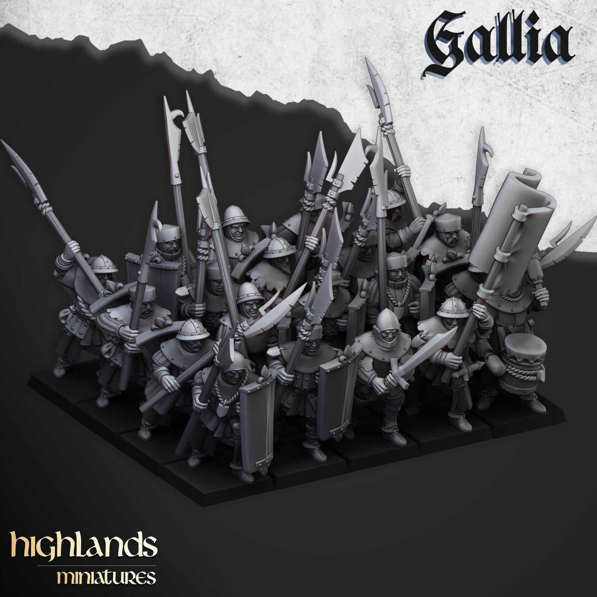Gallia Men at Arms - Highlands Miniatures - Breton Proxies