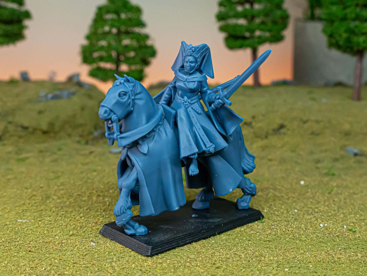 Gallia Damsel on Horse - Highlands Miniatures