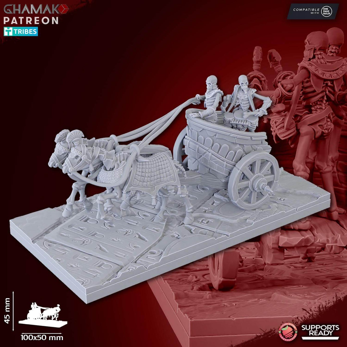 Sand Skeleton Chariots Kings of the Lost Tombs - Miniatures by Ghamak