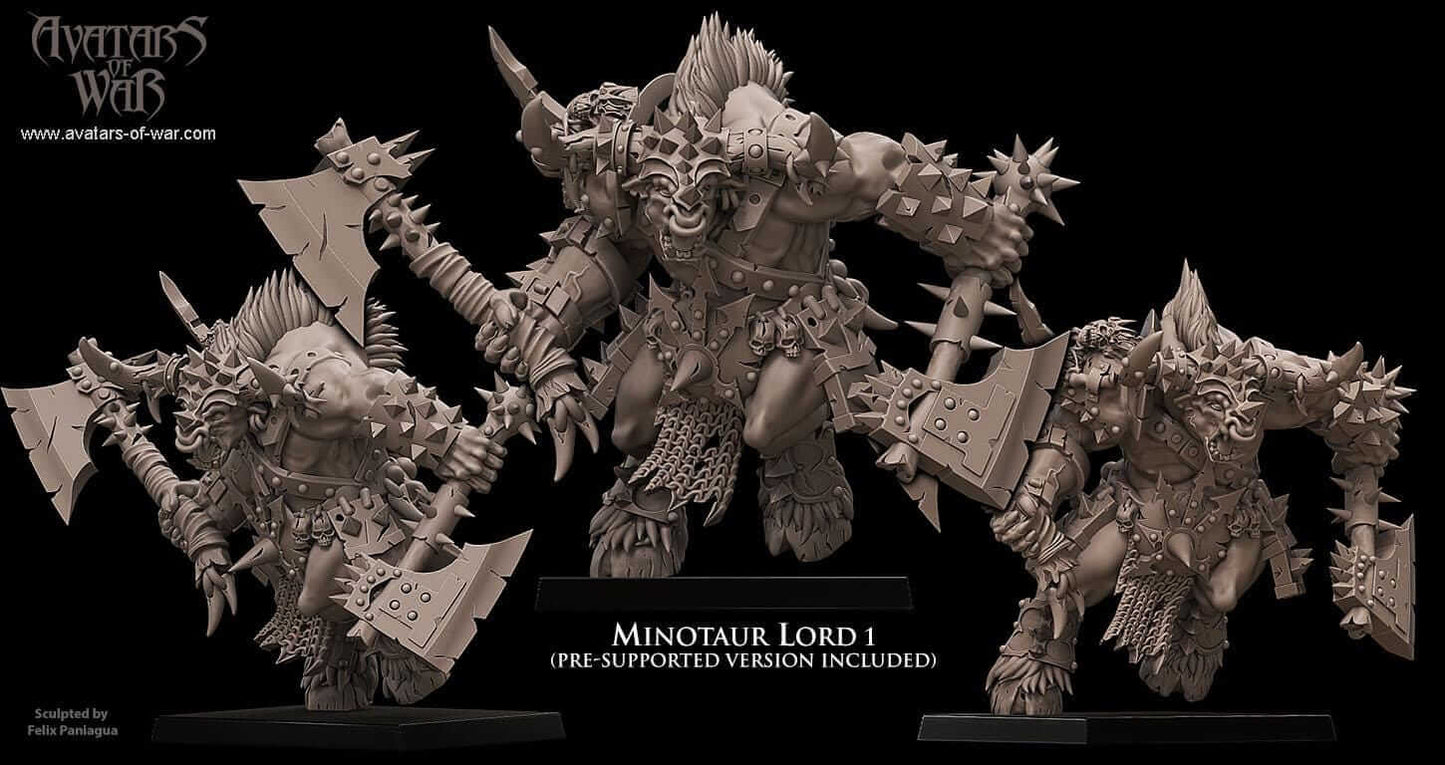 Minotaur Lord with two weapons - Avatars of War