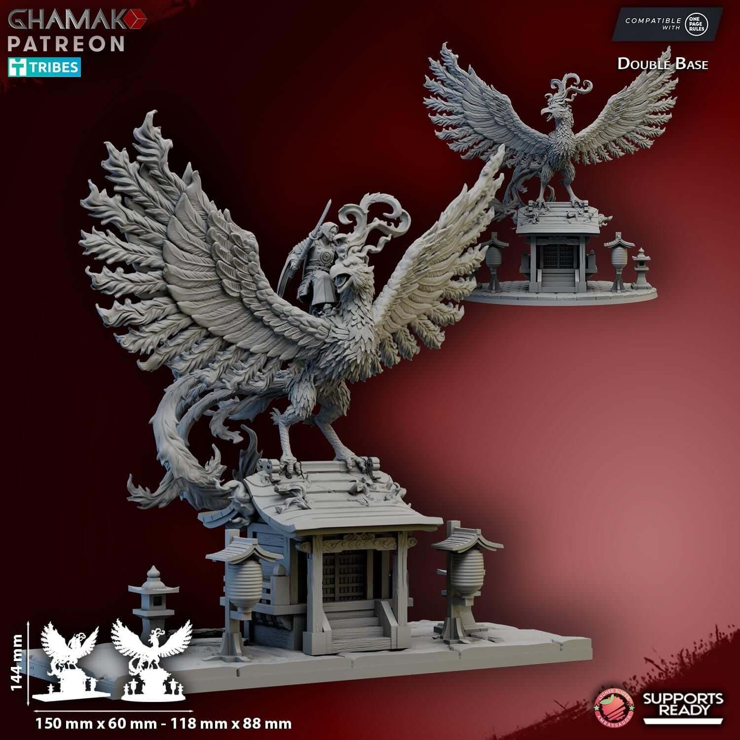 Suzaku & Mounted Hero - Miniatures by Ghamak