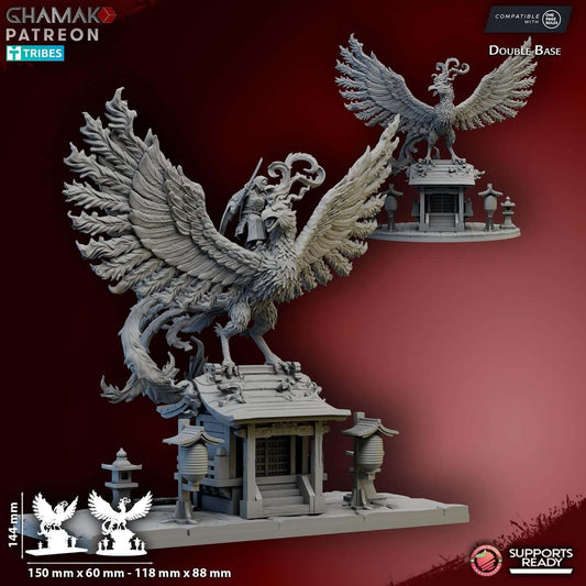 Suzaku & Mounted Hero - Miniatures by Ghamak