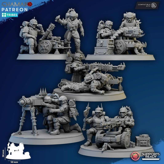 Corrupted Heavy Weapons - Imperial Guard Proxy - Ghamak Miniatures
