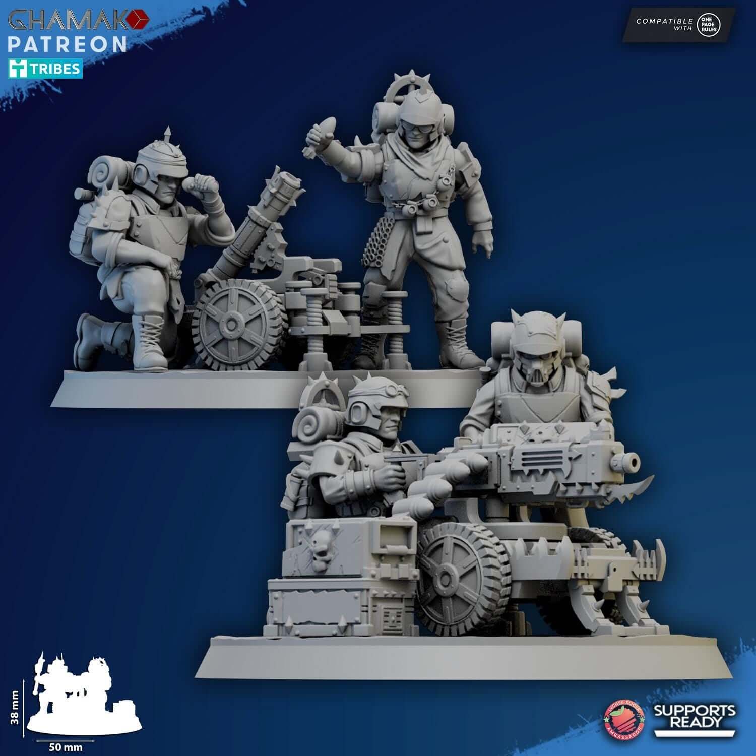 Corrupted Heavy Weapons - Imperial Guard Proxy - Ghamak Miniatures