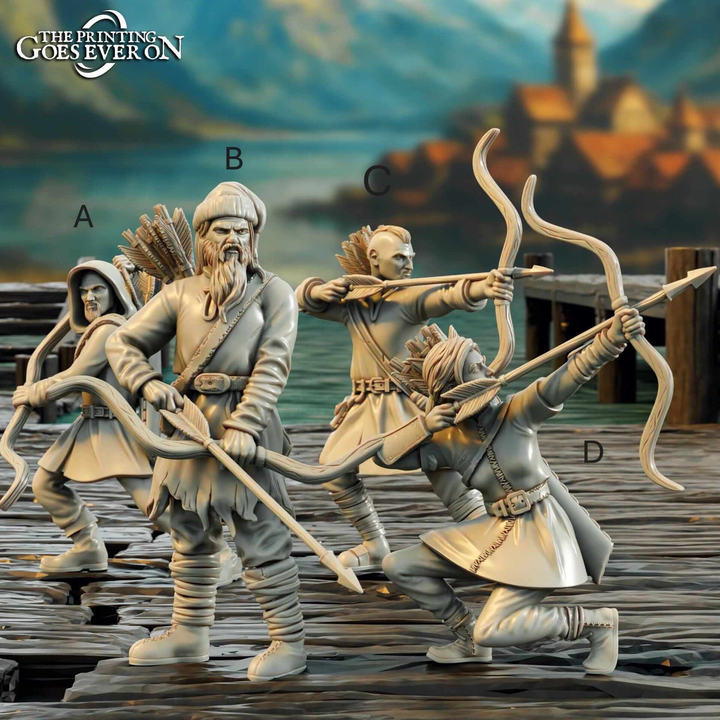 Driftport Townsfolk Militia Archers - Driftport Town - Episode V - The Printing Goes Ever On