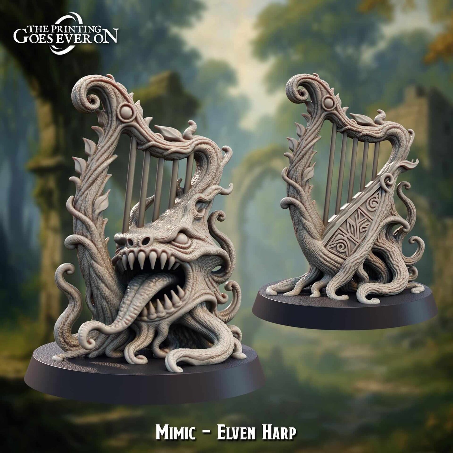 Mimic Elven Harp - Dead Elves & Prism Spells - The Printing Goes Ever On