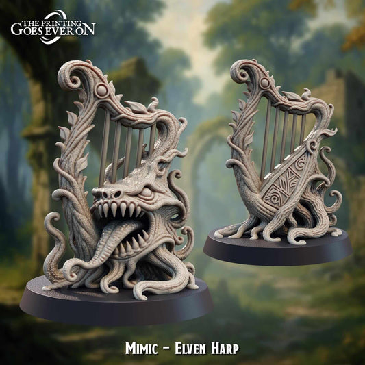 Mimic Elven Harp - Dead Elves & Prism Spells - The Printing Goes Ever On