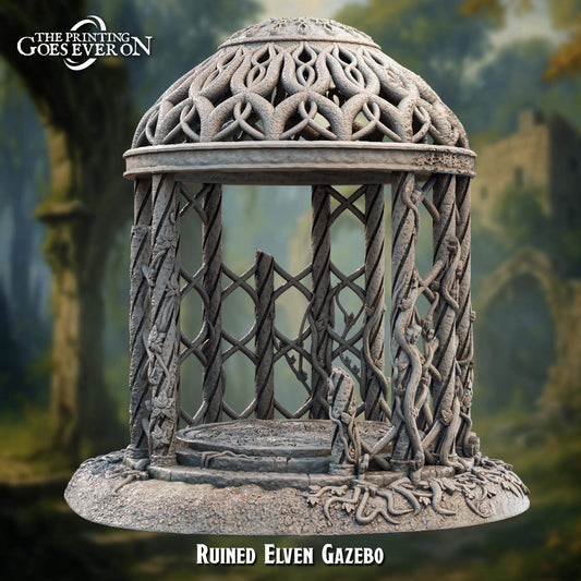 Ruined Elven Gazebo - Dead Elves & Prism Spells - The Printing Goes Ever On