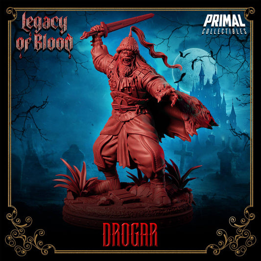 Drogar Barbarian Vampire - Legacy of Blood 3D Printed Resin RPG/Tabletop/Boardgames Miniature Primal Collectibles