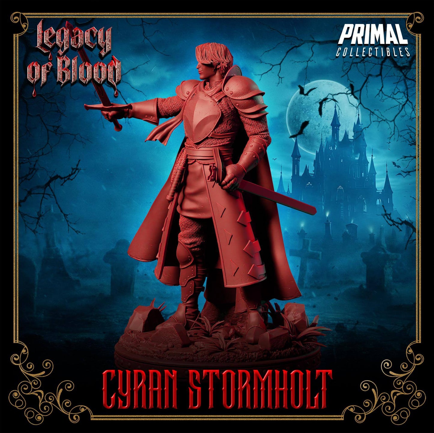 Cyran Stormholt - Legacy of Blood 3D Printed Resin RPG/Tabletop/Boardgames Miniature Primal Collectibles