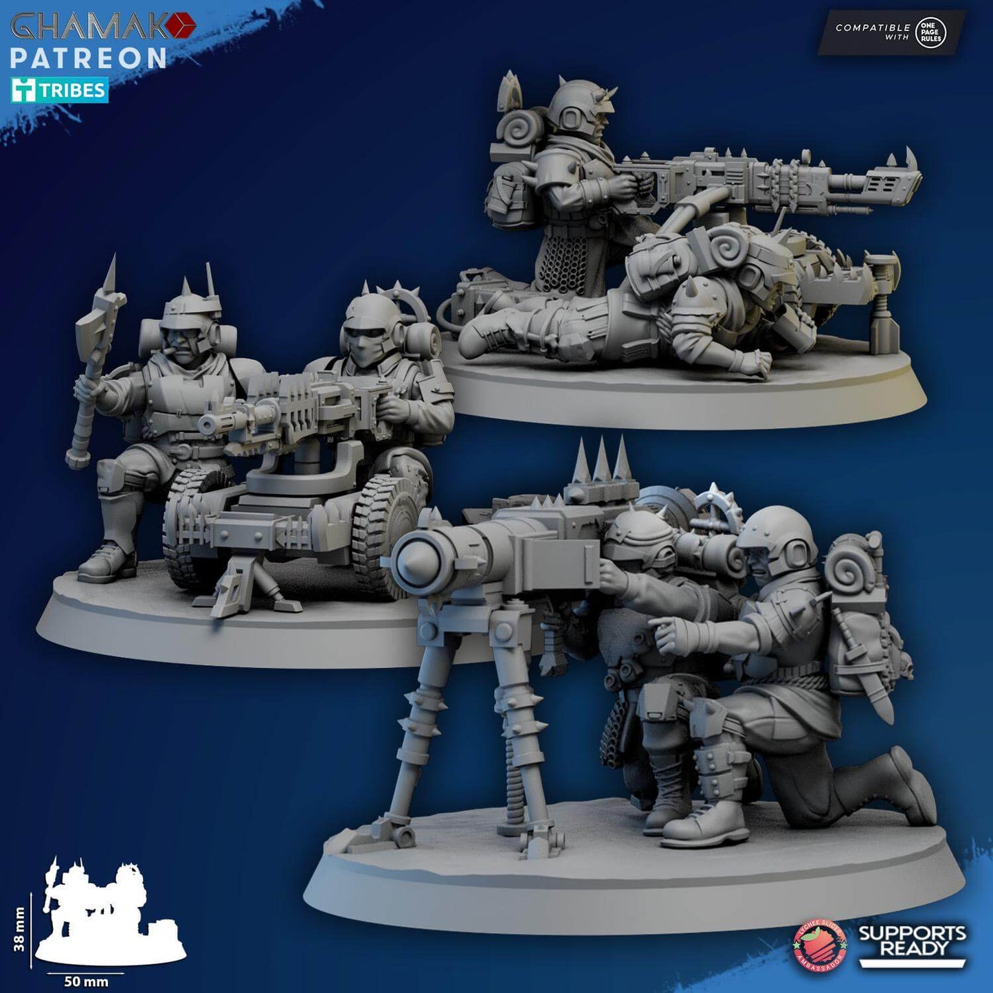 Corrupted Heavy Weapons - Imperial Guard Proxy - Ghamak Miniatures