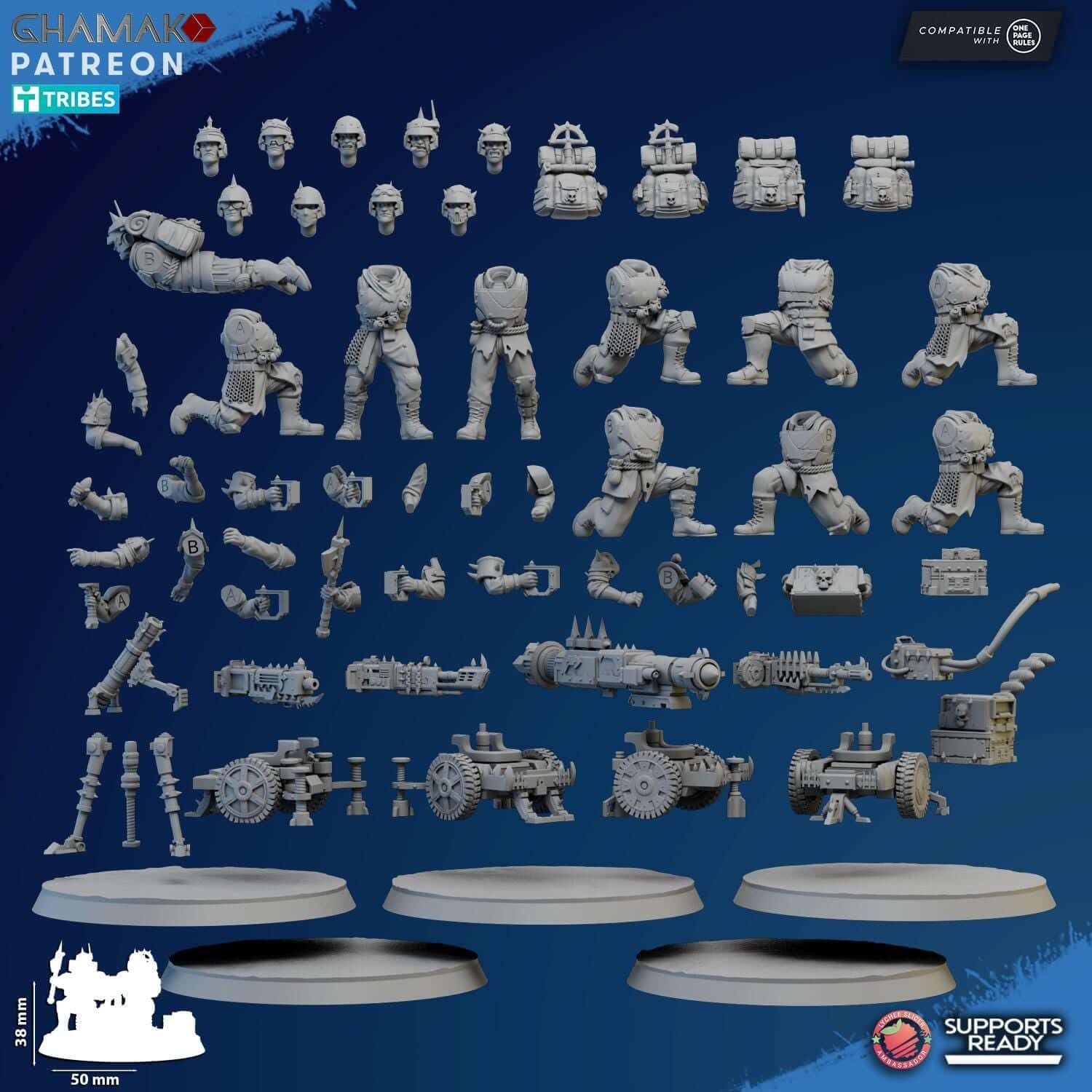 Corrupted Heavy Weapons - Imperial Guard Proxy - Ghamak Miniatures
