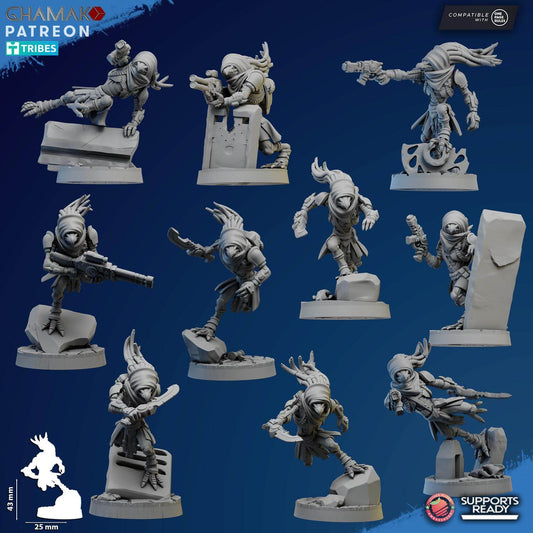 Rift Claw Shades - Kroot Proxies - Ghamak Miniatures