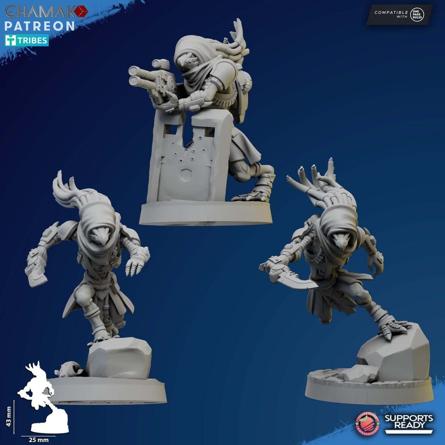 Rift Claw Shades - Kroot Proxies - Ghamak Miniatures