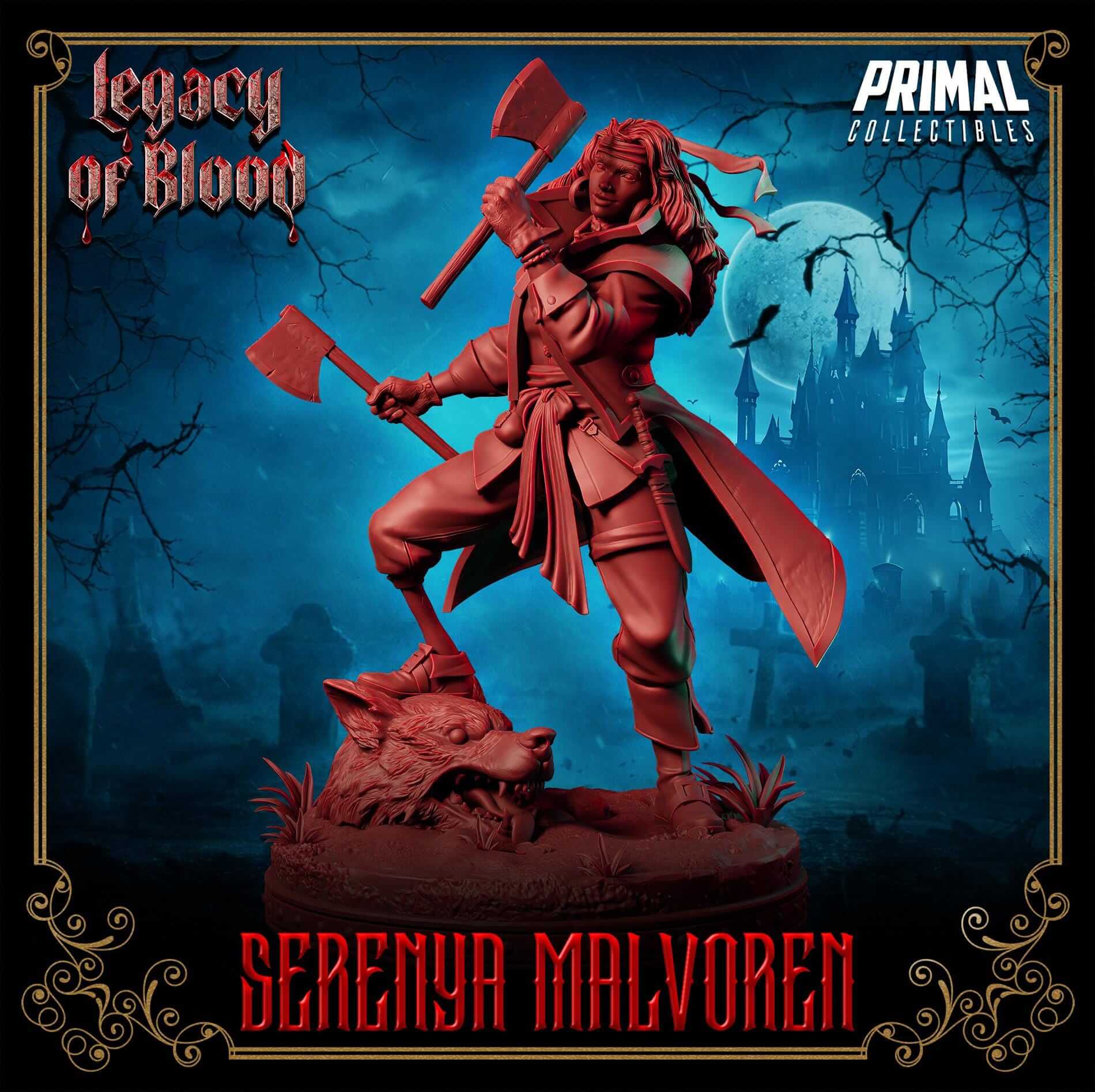 Serenya Malvoren Hunter - Legacy of Blood 3D Printed Resin RPG/Tabletop/Boardgames Miniature Primal Collectibles