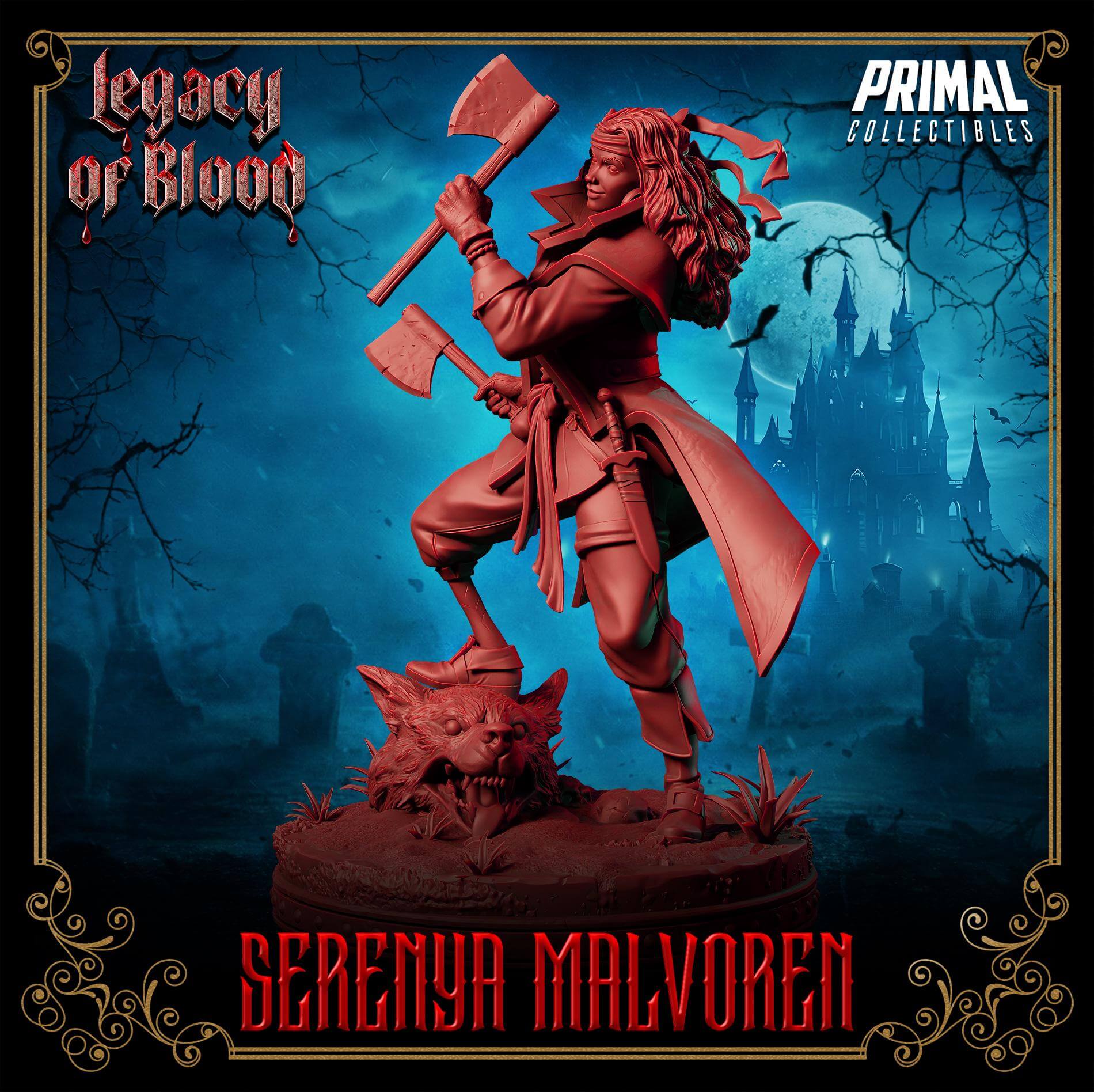 Serenya Malvoren Hunter - Legacy of Blood 3D Printed Resin RPG/Tabletop/Boardgames Miniature Primal Collectibles
